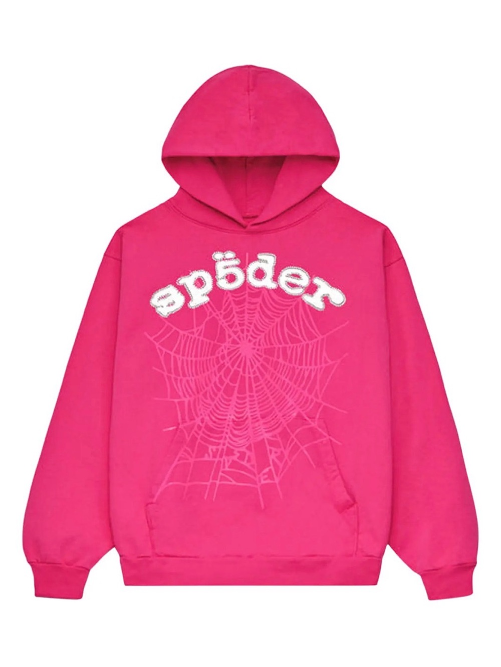 Sp5der pink hooded sweatshirt size M